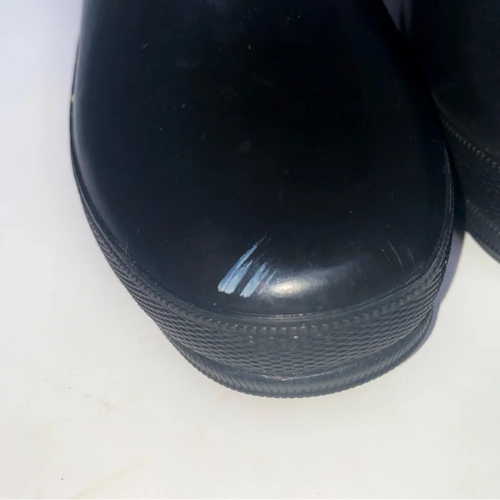 Sperry Black Top Sider Hingham Quilted Tall Shaft Rain Boots Sz. 5